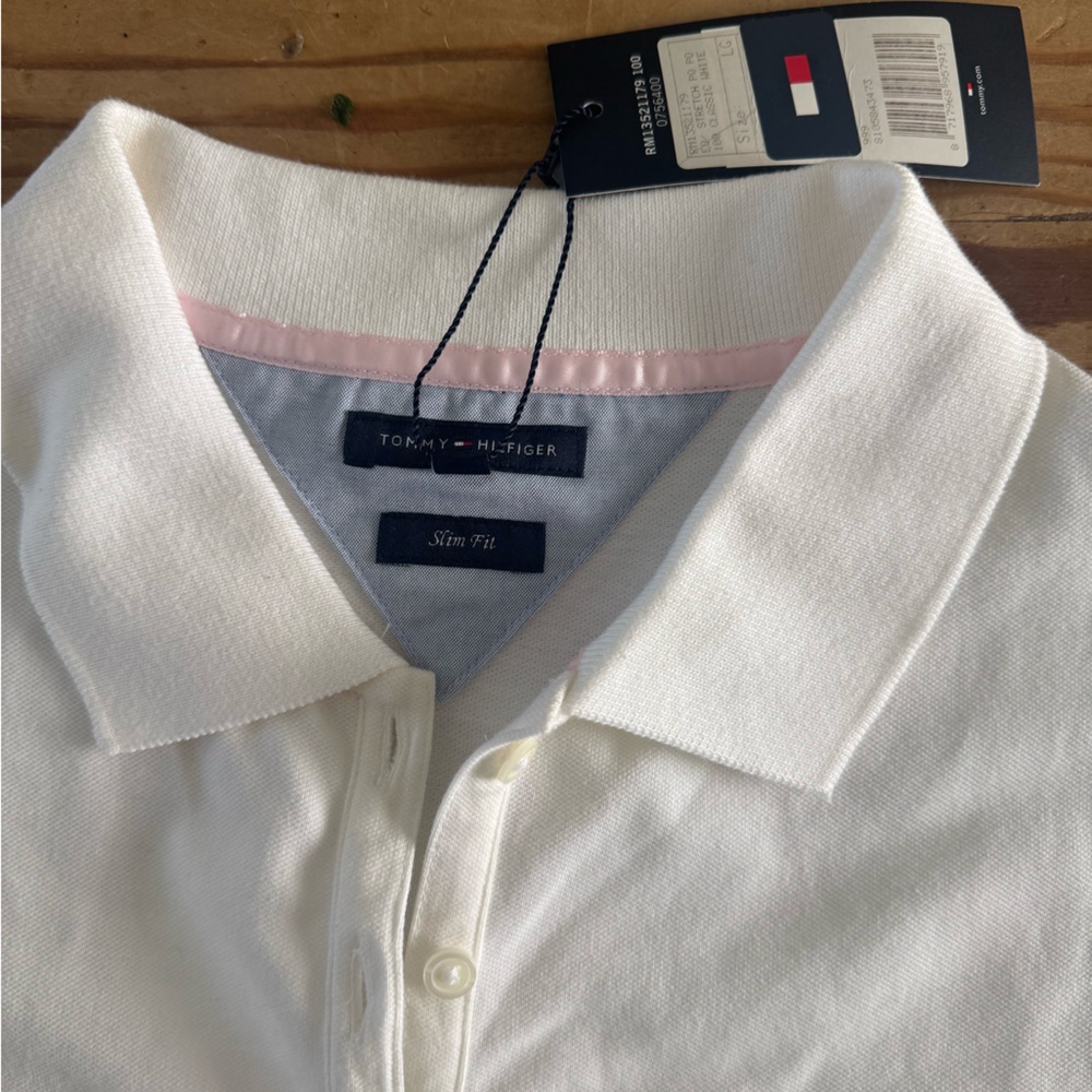 Tommy Hilfiger Women’s White Slim Fit Polo Shirt - Picture 2 of 4